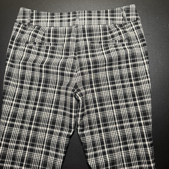 LOFT Outlet Skinny Ankle Pants Women's Size 6 Black White Plaid Stretch 33x28 - Picture 4 of 11